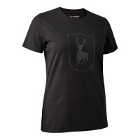 Deerhunter Lady Logo T-Shirt schwarz Damen (Gr&ouml;&szlig;e 38)