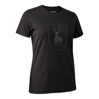 Deerhunter Lady Logo T-Shirt schwarz Damen (Gr&ouml;&szlig;e 40)