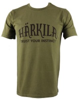H&auml;rkila SchriftzugT-Shirt kurzarm Herren dark olive...
