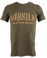 H&auml;rkila SchriftzugT-Shirt kurzarm Herren dark olive (Gr&ouml;&szlig;e L)