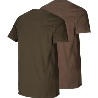 H&auml;rkila Graphic T-Shirt 2-Pack green/brown Herren...