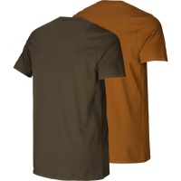 H&auml;rkila Graphic T-Shirt 2-Pack green/clay Herren...