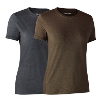 Deerhunter T-Shirt Basic O-Neck 2-Pack braun / grau Damen...