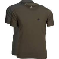 Seeland Outdoor T-Shirt  2 Pack pine green / raven Herren (Gr&ouml;&szlig;e 3XL)